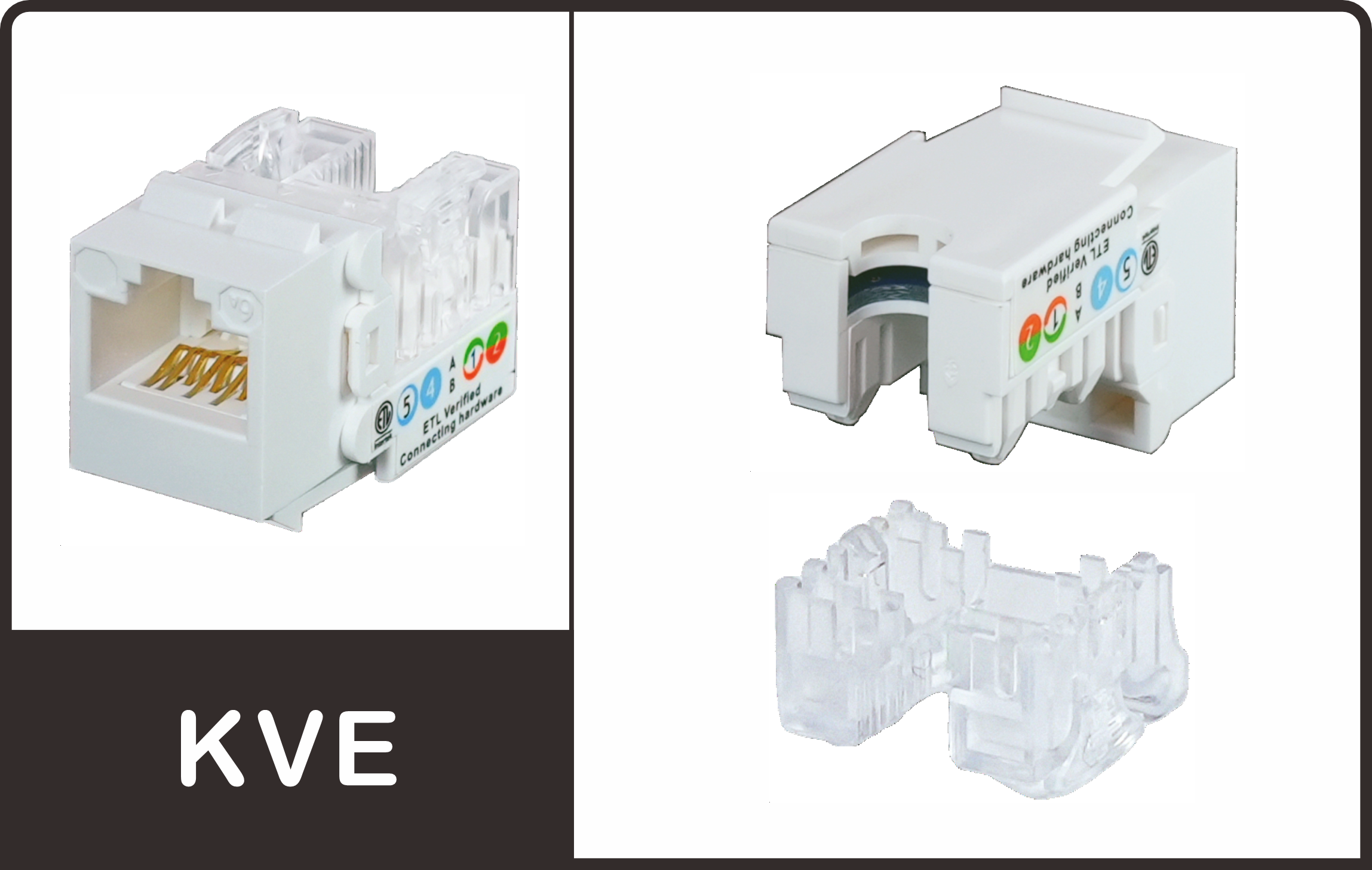 90゜3-Way Input - KVE Series Keystone Jack